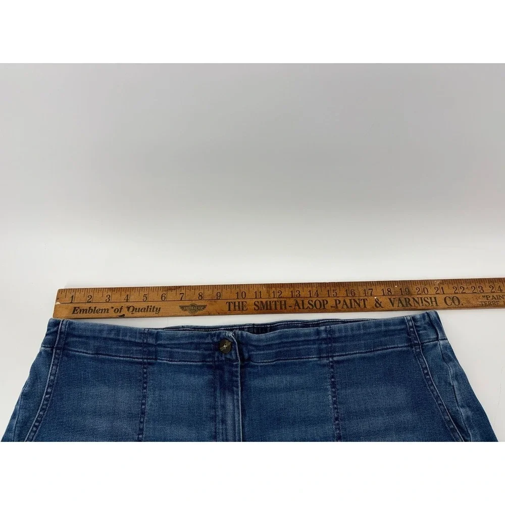 J.Jill‎ Pull On Denim Shorts, Blue Stretch Bermuda, High Rise, Women's Size 22